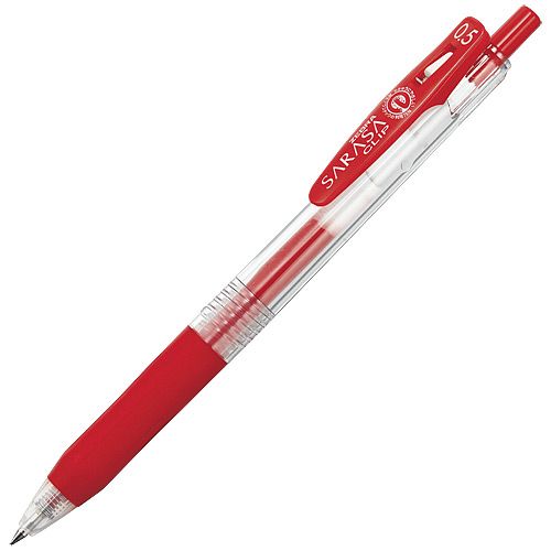 ゲルボールペン　サラサクリップ０．５ｍｍ　赤　１０本